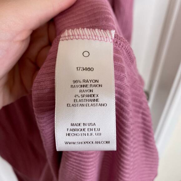 NWT ANTHROPOLOGIE Dolan Alissa Maxi Dress Pink Mauve Size XS Ribbed Casual New - Picture 8 of 10